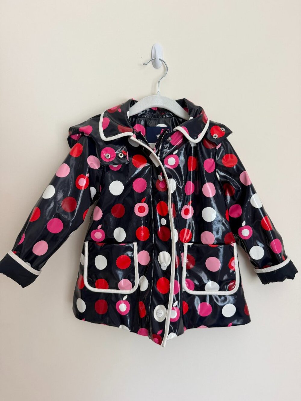 Jacadi Girls Printed Raincoat with Fleece Lining
